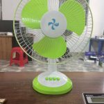 Solar rechargeable fan