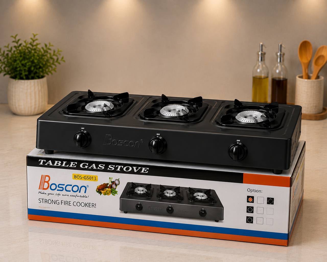 6fe0fb91-ac43-42f5-bd40-7cb5fb2ee7b7 Boscon 3 face gas burner nonstick - Image 1