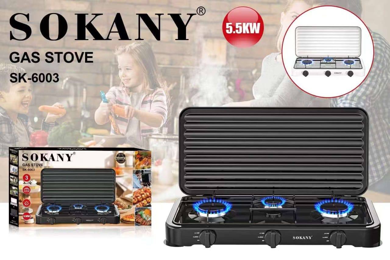 img_1927 Sokany 3 face gas burner with cover - Image 1